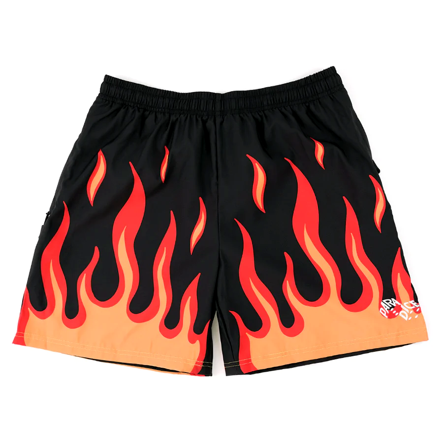 Flame On Mesh Shorts in Pink