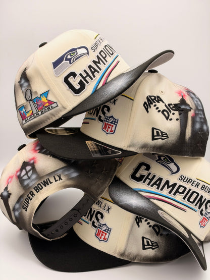 Seahawks Skyline Airbrush Cap