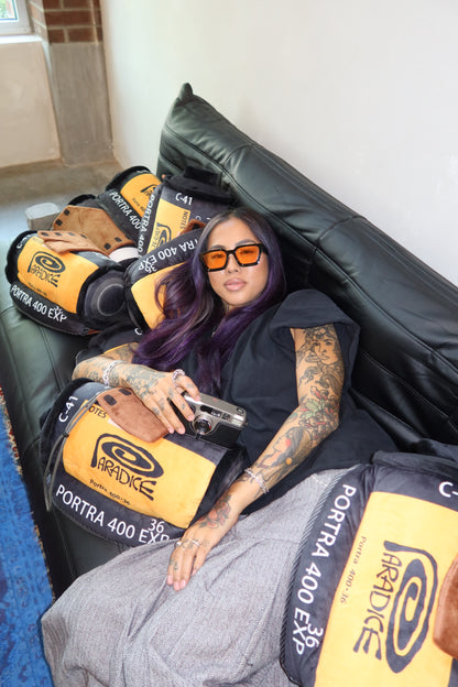 Jumbo Film Roll Pillow (w/ Shoulder Bag)