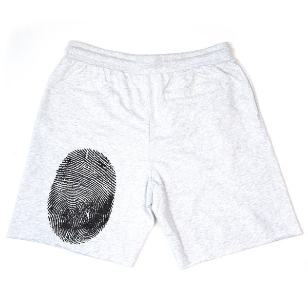 Finger Print Sweat Shorts (Ash)